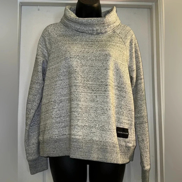 Calvin Klein Jeans Long Sleeve Cropped Sweater - Picture 1 of 7